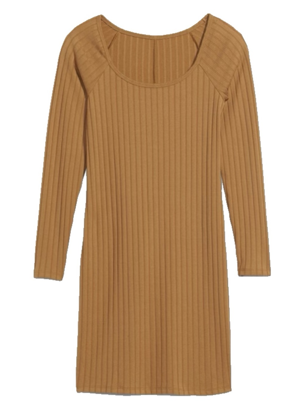 Old Navy Camel Long-Sleeve Ribbed Bodycon Minidress NWT